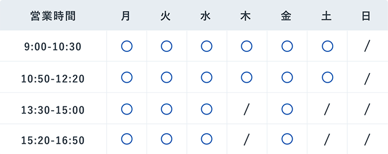 デイケアの営業時間表